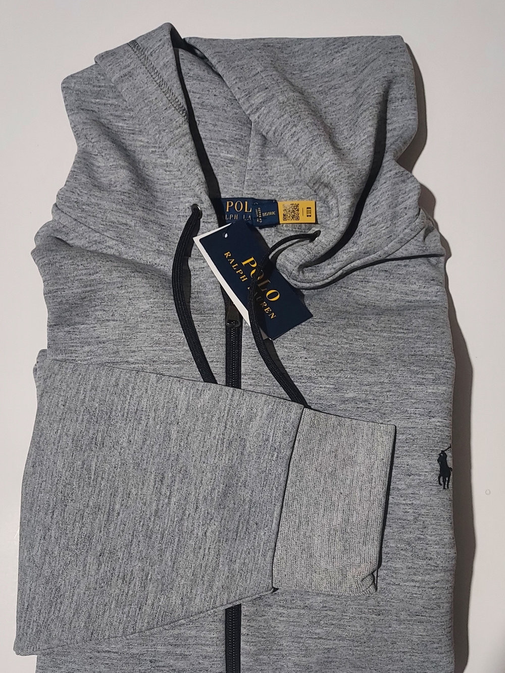 Polo by Ralph Lauren Heather Gray Zip-Up Hoodie Sweater